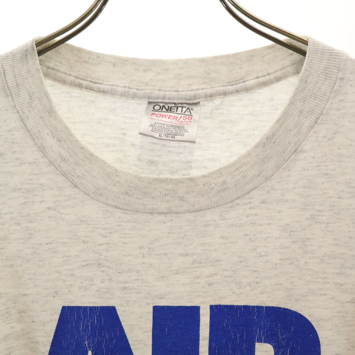 ONEITA オニータ 90s オールド AIR FORCE 半袖 Tシャツ XL グレー シングルステッチ メンズ