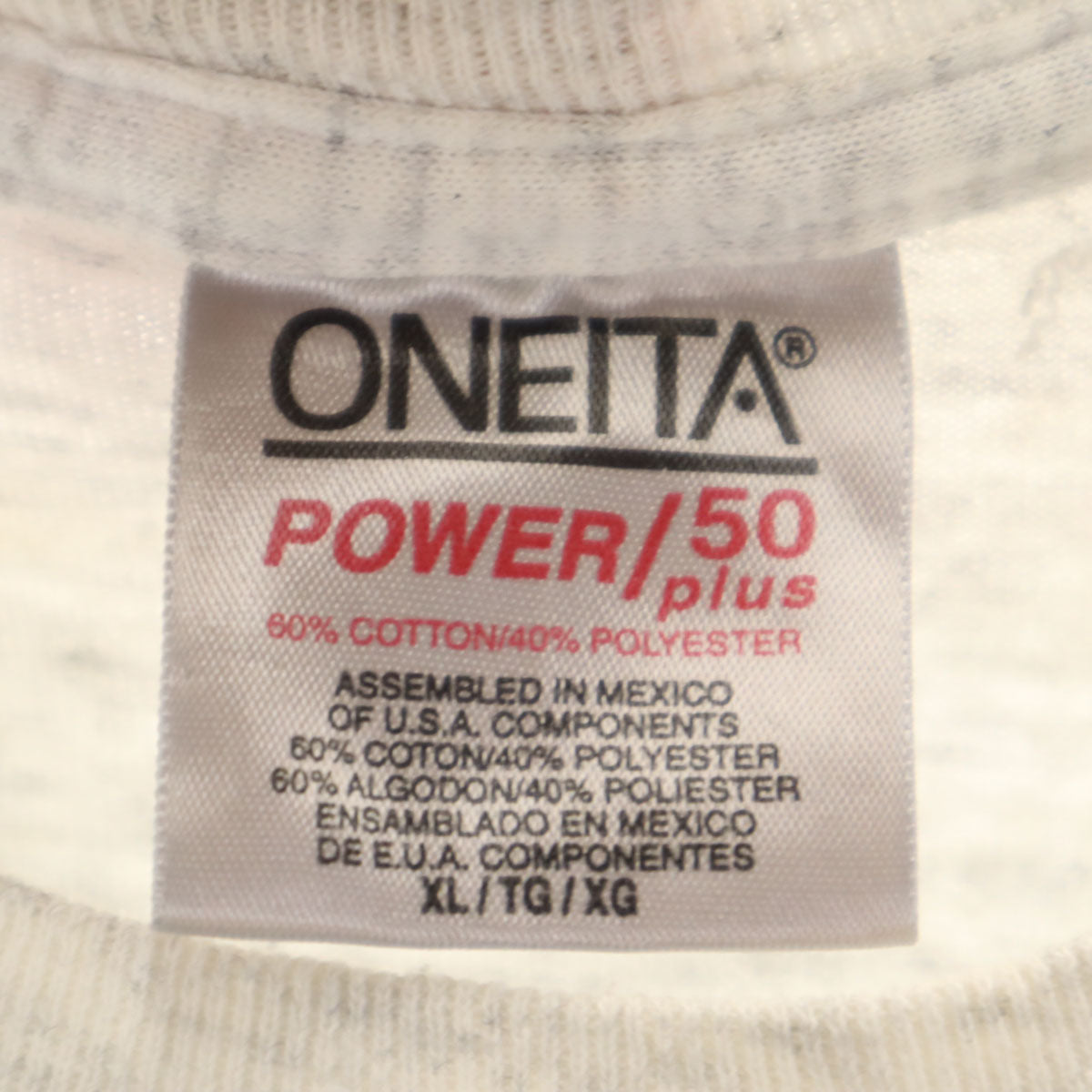 ONEITA オニータ 90s オールド AIR FORCE 半袖 Tシャツ XL グレー シングルステッチ メンズ