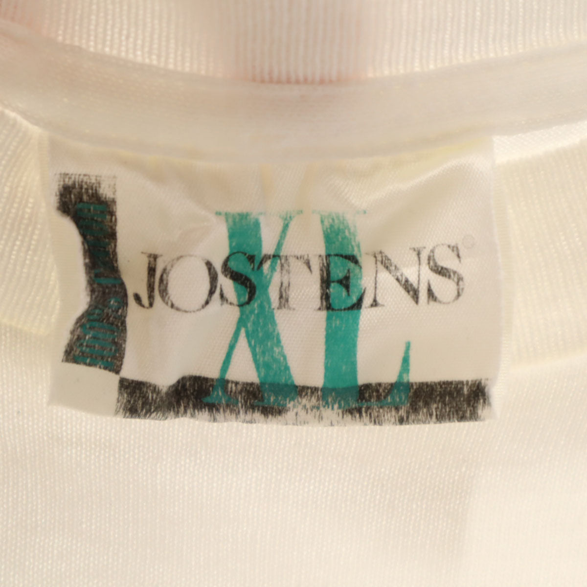 JOSTENS ジャスティンズ 90s USA製 オールド バックプリント 半袖 Tシャツ XL ホワイト シングルステッチ メンズ