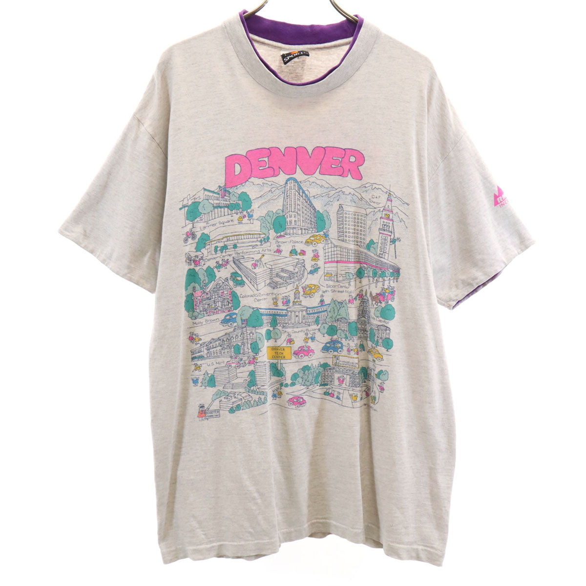 SIGNAL シグナル 90s USA製 オールド DENVER 半袖 Tシャツ L グレー メンズ