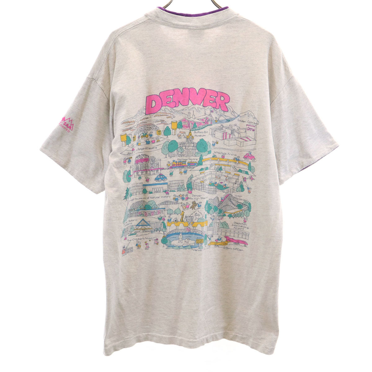 SIGNAL シグナル 90s USA製 オールド DENVER 半袖 Tシャツ L グレー メンズ