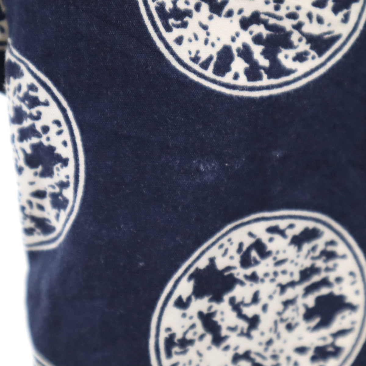 Protocol 90s オールド 総柄 半袖 開襟 アロハシャツ M ネイビー メンズ