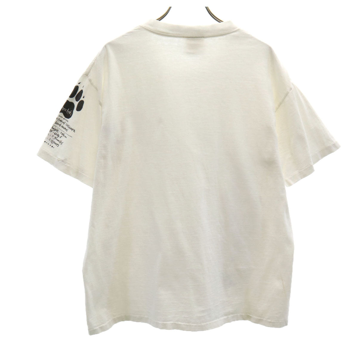 ZAKANAKA 90s USA製 オールド チーター 半袖 Tシャツ L ホワイト シングルステッチ アニマル柄 メンズ