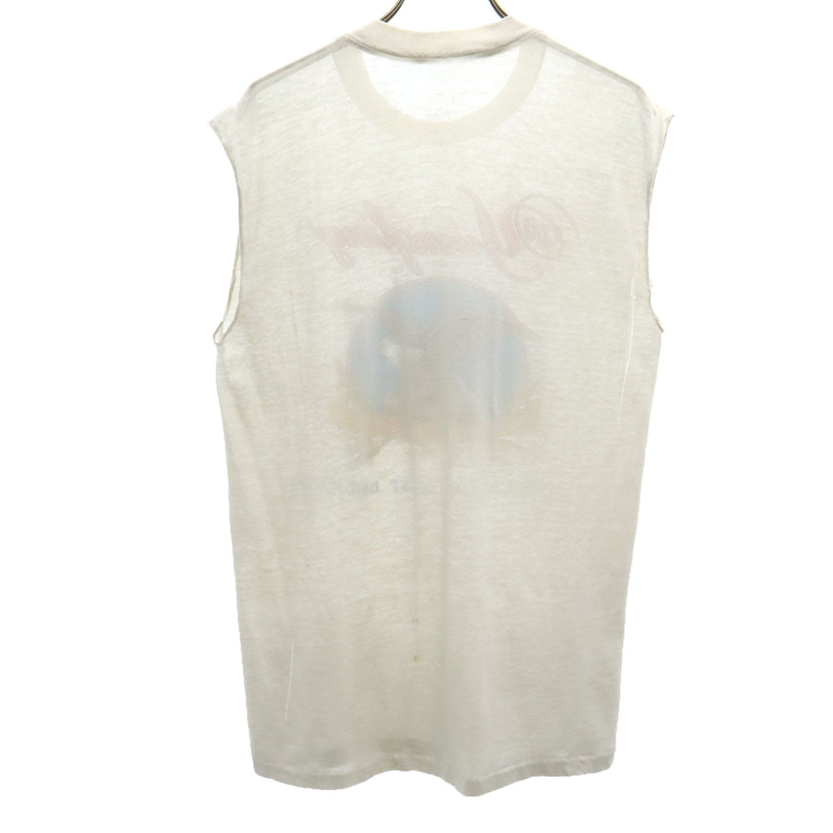 OLD オールド 80s 90s イーグル プリント ノースリーブ Tシャツ ホワイト メンズ