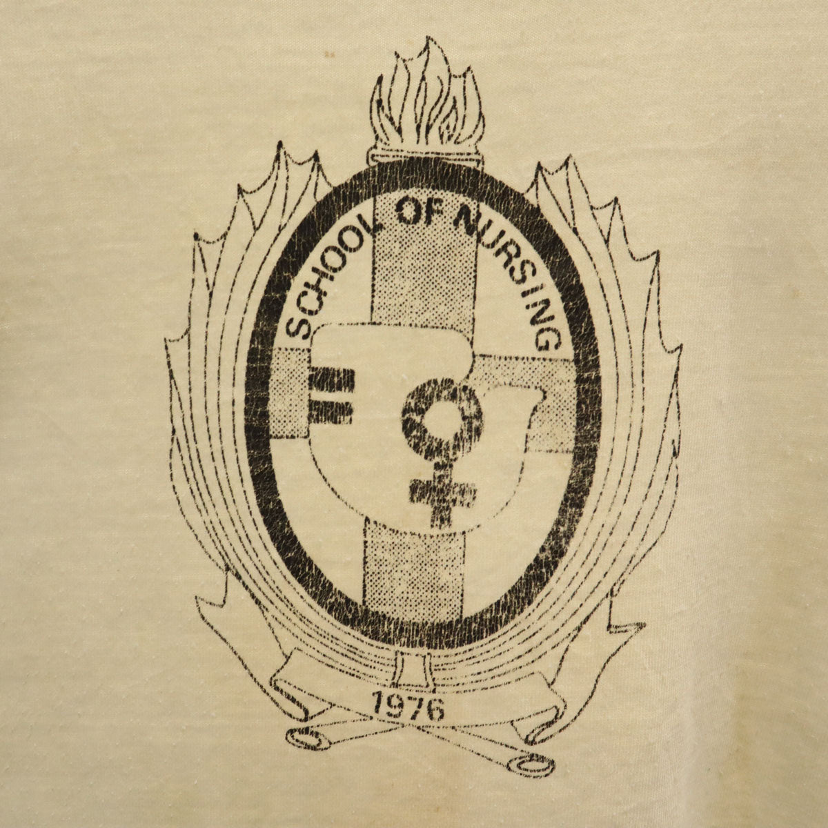 VINTAGE ヴィンテージ 70s 半袖 Tシャツ グレー系 看護学校 メンズ