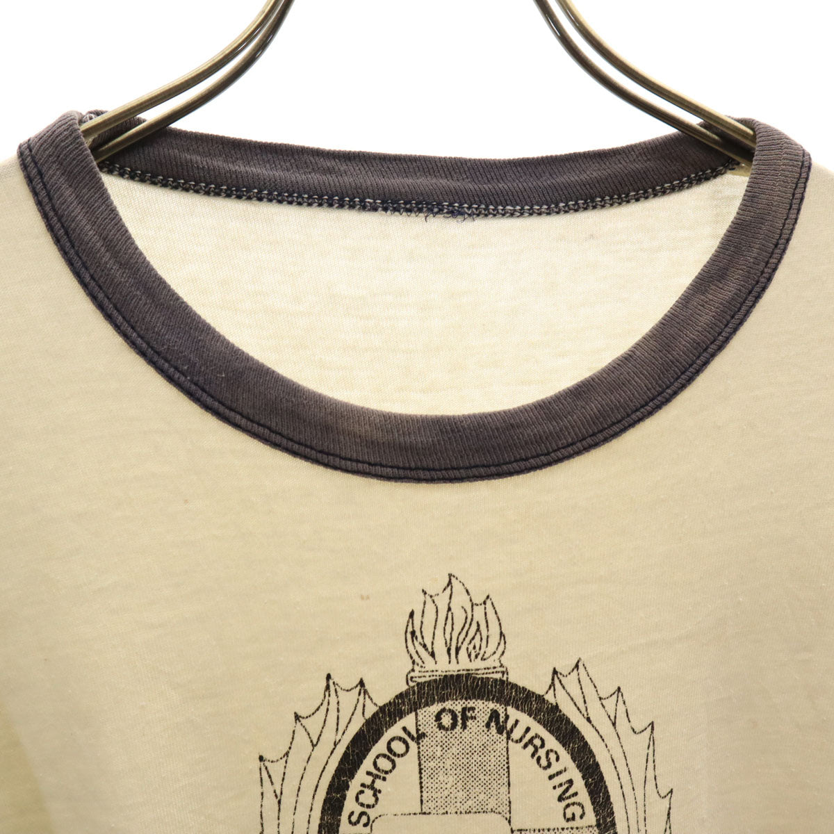 VINTAGE ヴィンテージ 70s 半袖 Tシャツ グレー系 看護学校 メンズ