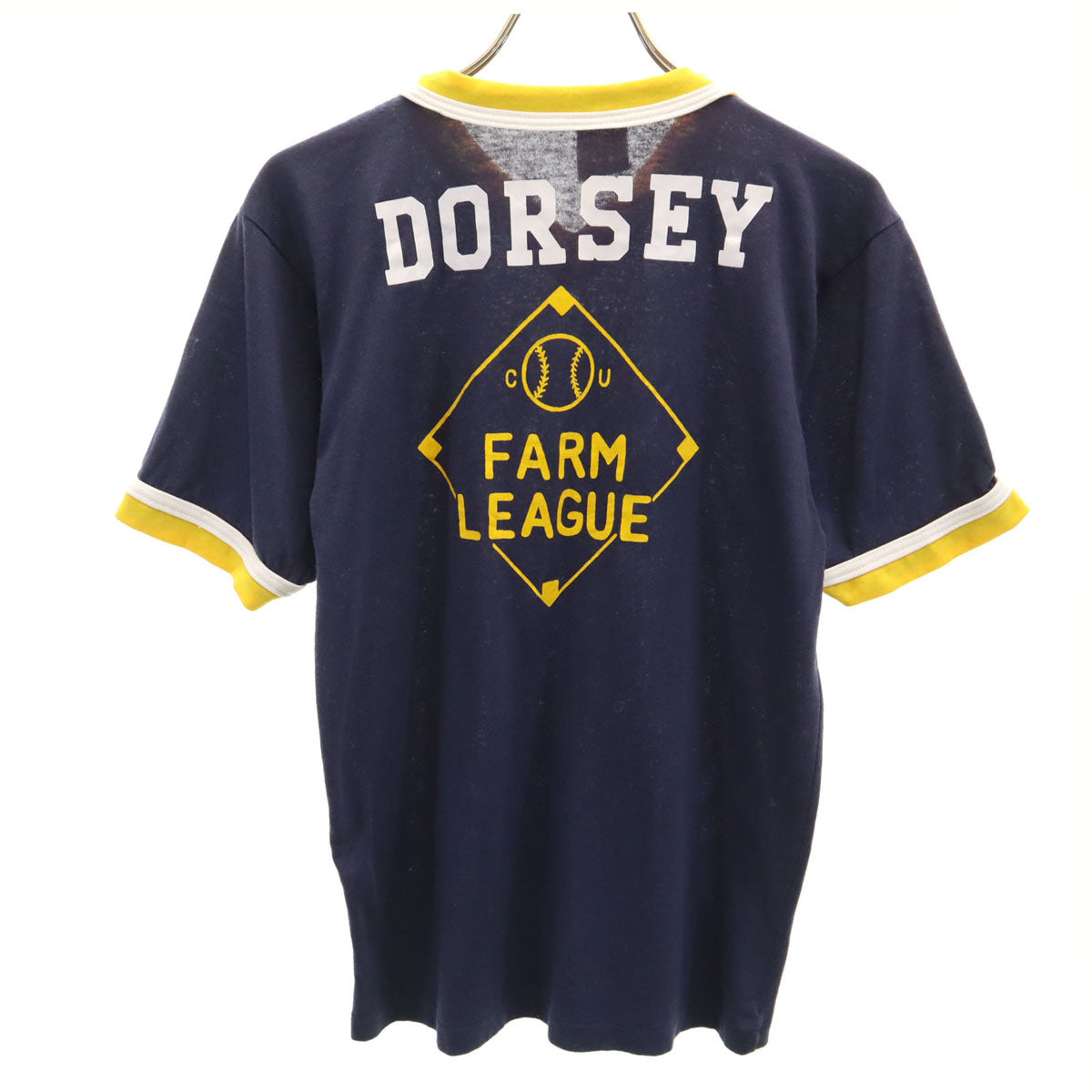 Don Alleson Athletic 80s USA製 ヴィンテージ 半袖 Vネック Tシャツ S ネイビー系 メンズ