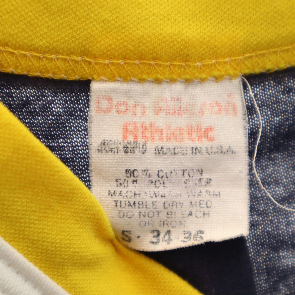 Don Alleson Athletic 80s USA製 ヴィンテージ 半袖 Vネック Tシャツ S ネイビー系 メンズ