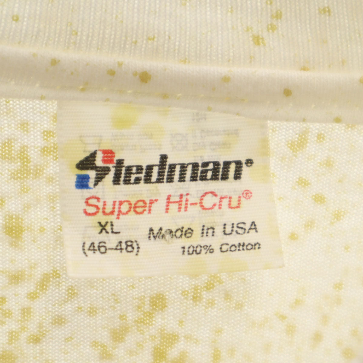 STEDMAN ステッドマン 90s USA製 オールド 総柄 半袖 Tシャツ XL 白系 メンズ