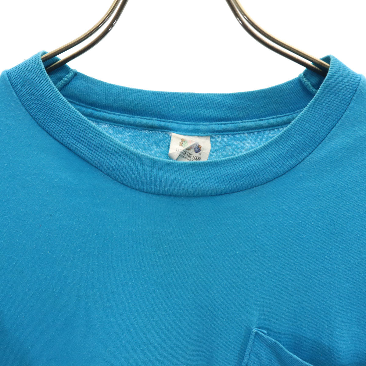 FRUIT OF THE LOOM フルーツオブザルーム 90s USA製 オールド 半袖 Tシャツ L ブルー系 シングルステッチ メンズ