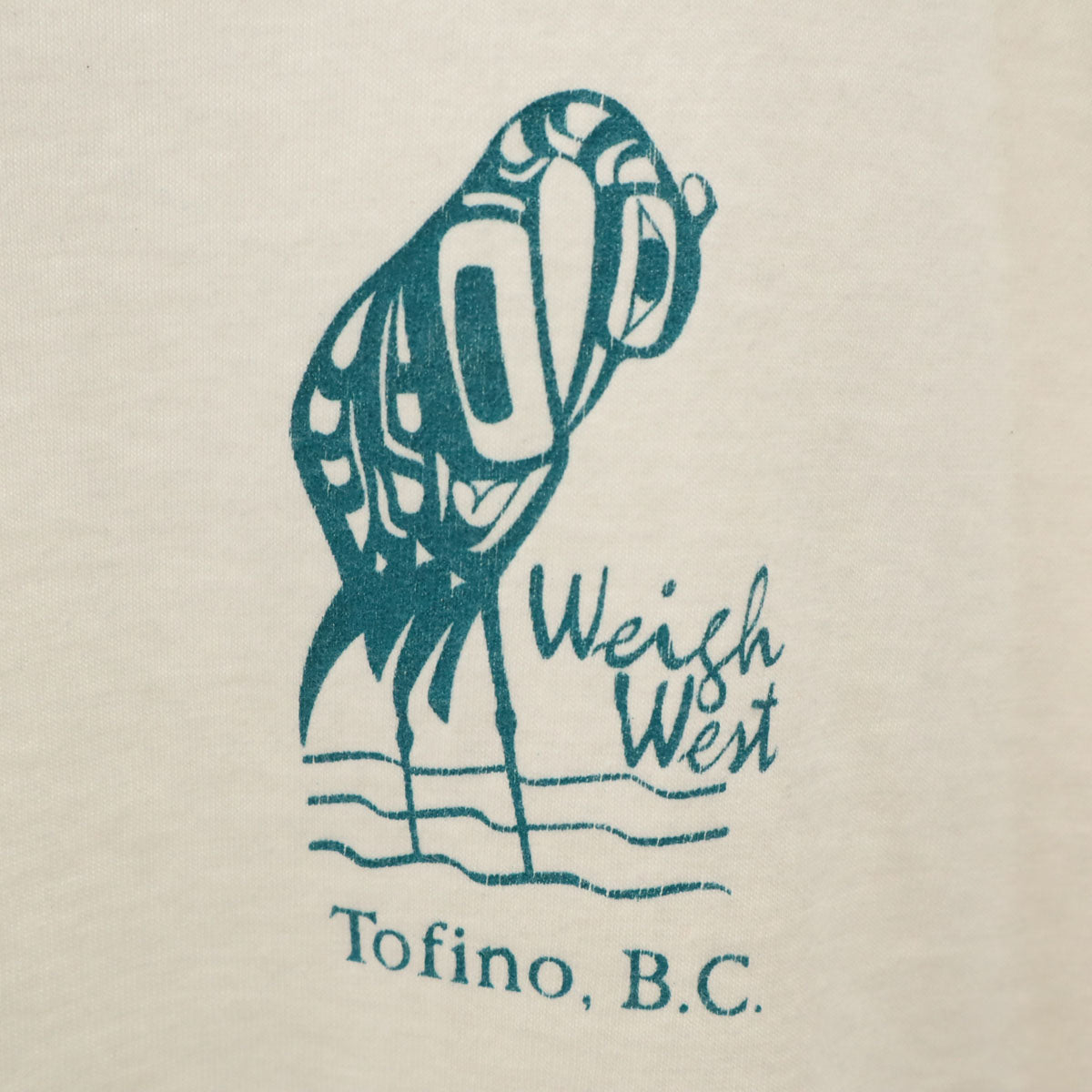 WAVES 90s カナダ製 オールド Tofino B.C. 半袖 Tシャツ XL ホワイト シングルステッチ メンズ