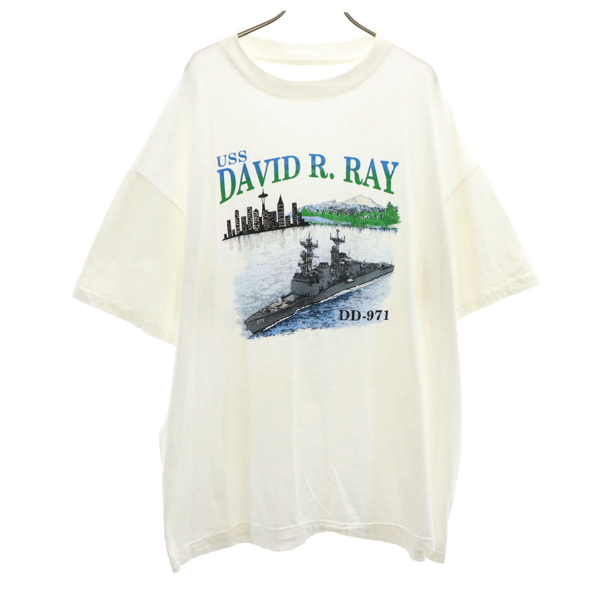 OLD オールド 90s DAVID R. RAY DD-971 半袖 Tシャツ ホワイト メンズ