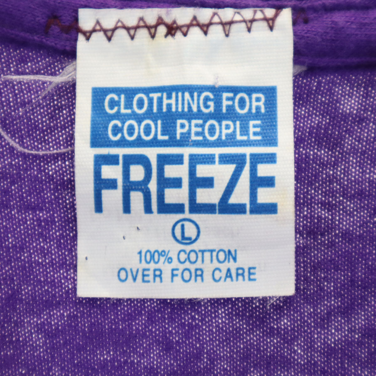FREEZE 90s USA製 オールド YEAH RIGHT! 半袖 Tシャツ L パープル シングルステッチ メンズ