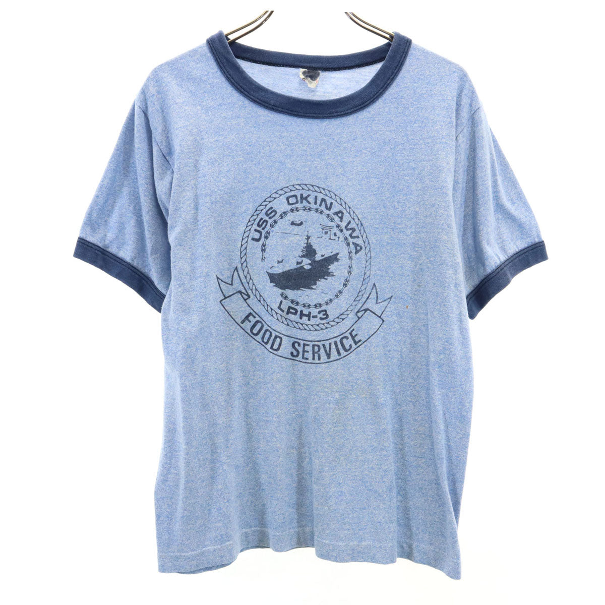 SCREEN STARS スクリーンスターズ 80s 90s オールド 半袖 リンガー Tシャツ ブルー トリム メンズ