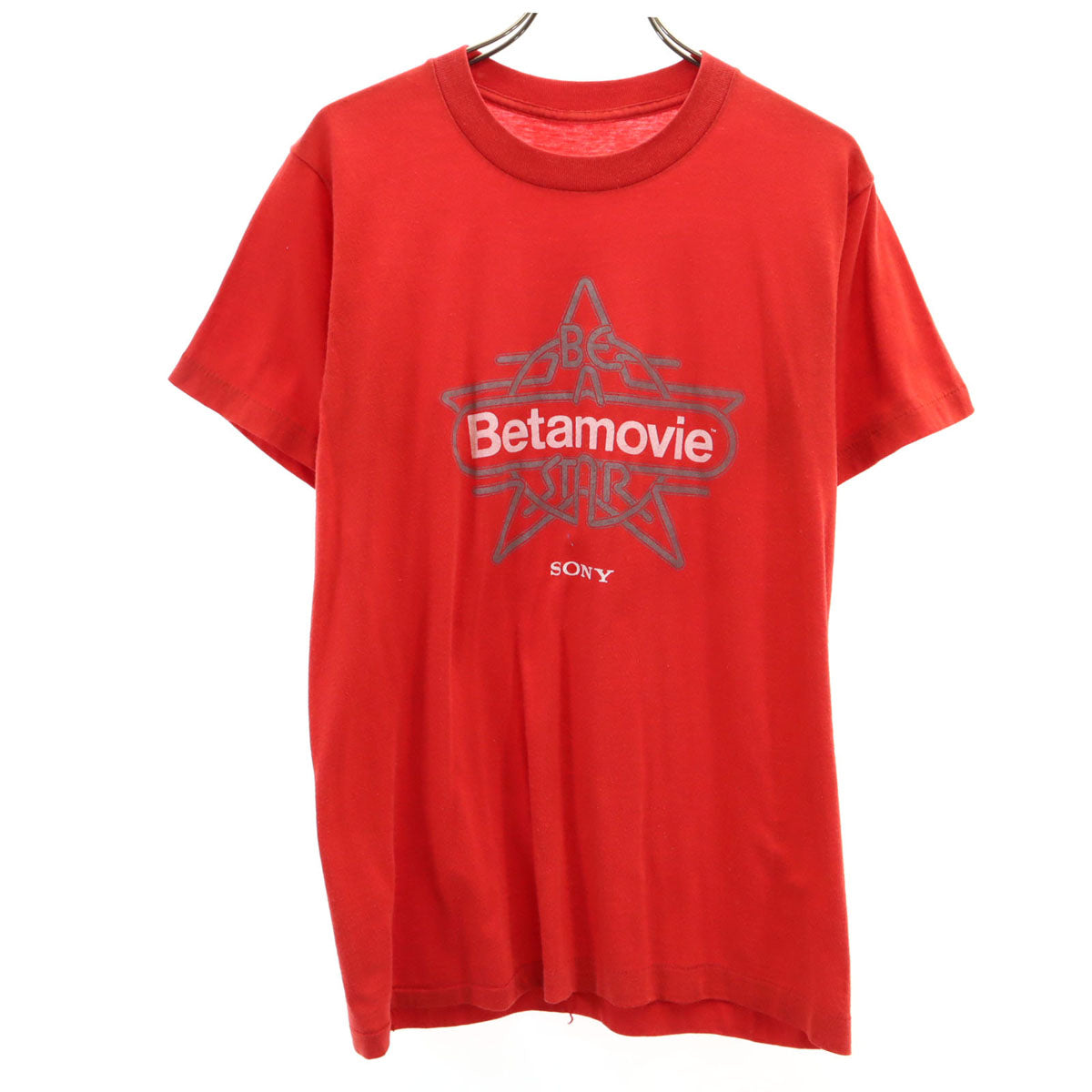 sonny ソニー 90s オールド プリント 半袖 Betamovie Tシャツ レッド シングルステッチ 企業モノ メンズ