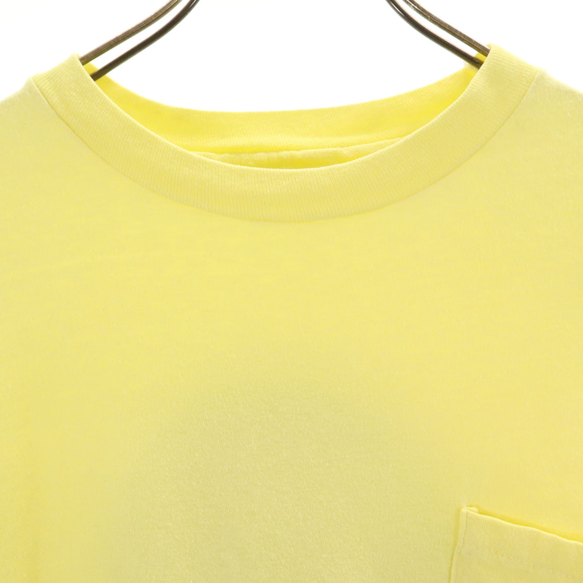 OLD オールド 90s 半袖 Tシャツ イエロー系 シングルステッチ ポケT バックプリント メンズ