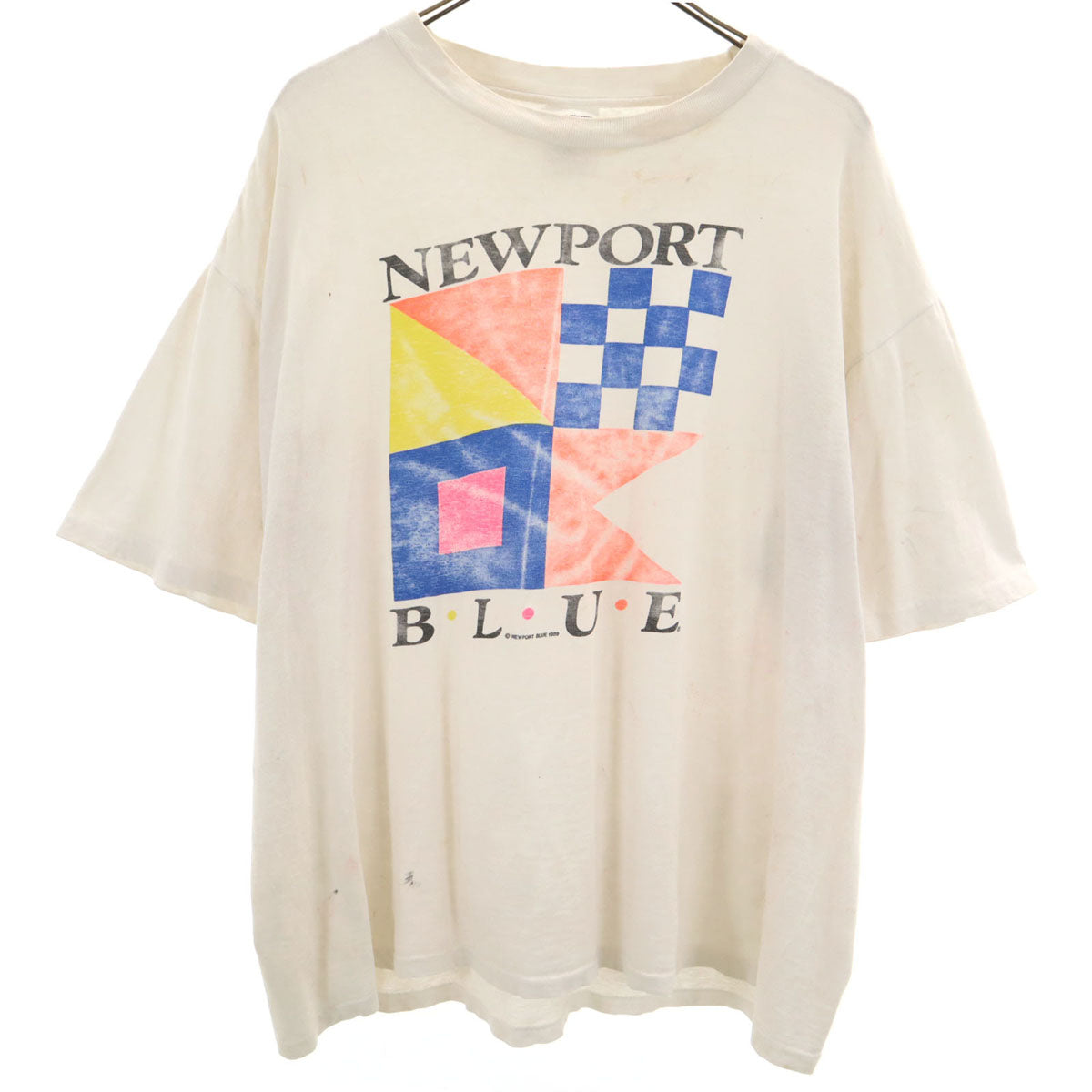 NEWPORT ニューポート 80s USA製 ヴィンテージ 半袖 Tシャツ XL ホワイト系 シングルステッチ メンズ