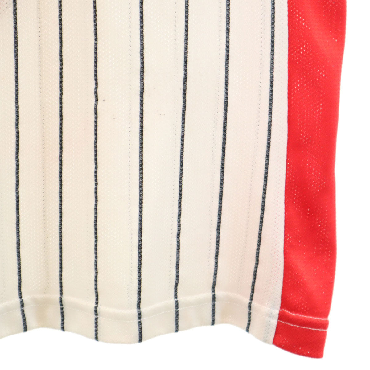 Supreme シュプリーム ストライプ柄 ノースリーブ ゲーム シャツ S ホワイト メッシュ メンズ