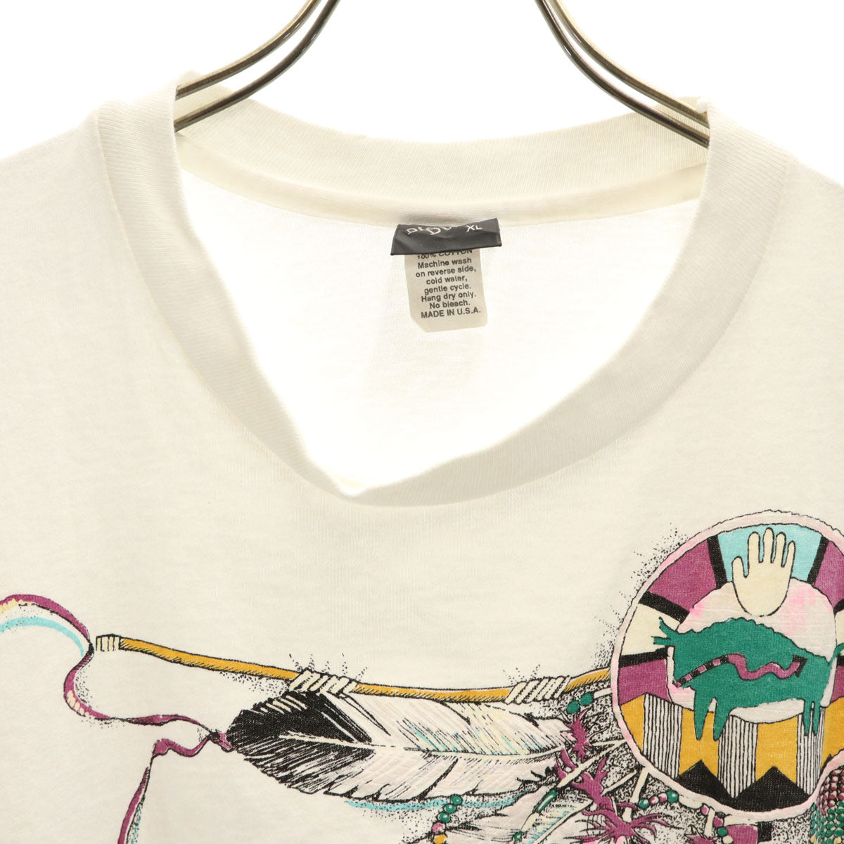 DIAMOND DUST ダイヤモンドダスト 90s USA製 オールド ドリームキャッチャー 半袖 Tシャツ XL ホワイト シングルステッチ メンズ