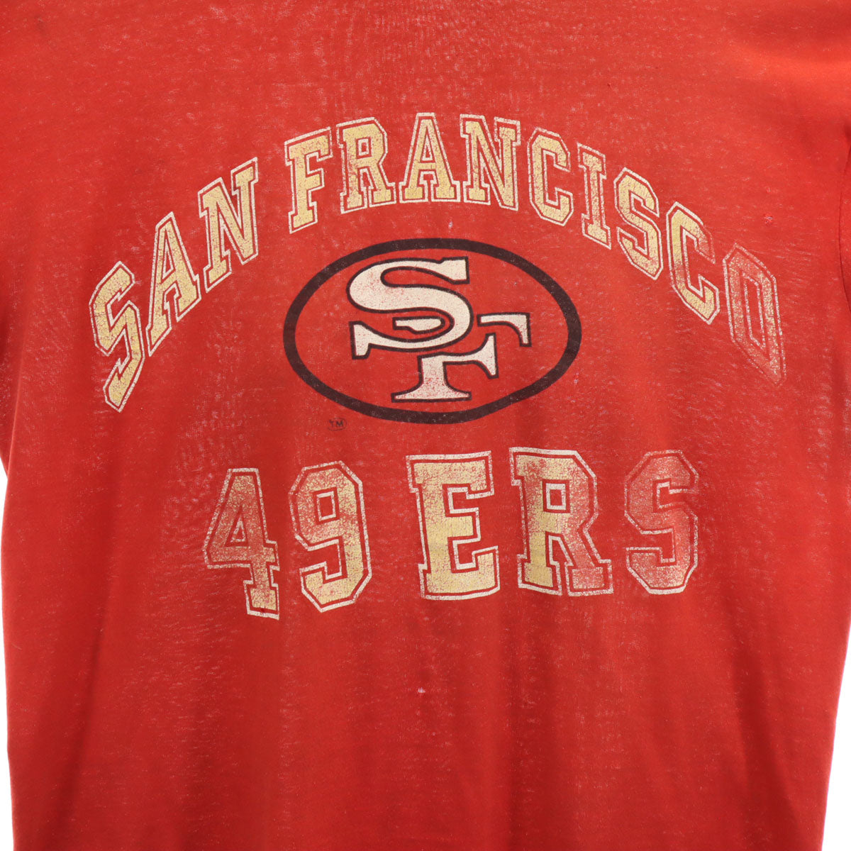 VINTAGE ヴィンテージ 80s 90s NFL サンフランシスコ・49ers 半袖 Tシャツ レッドブラウン シングルステッチ メンズ