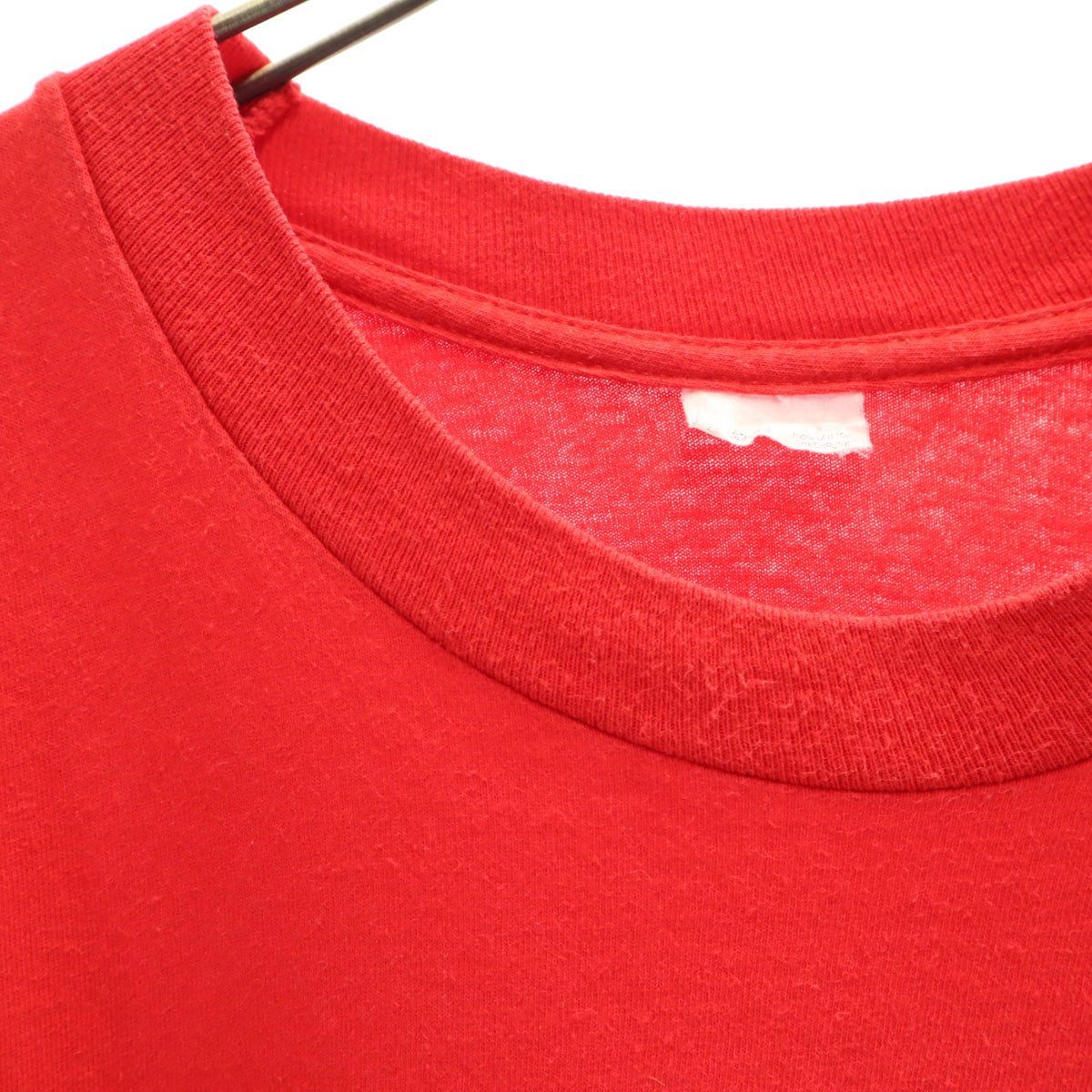 OLD オールド 90s 半袖 Tシャツ L レッド シングルステッチ ポケT 無地 メンズ