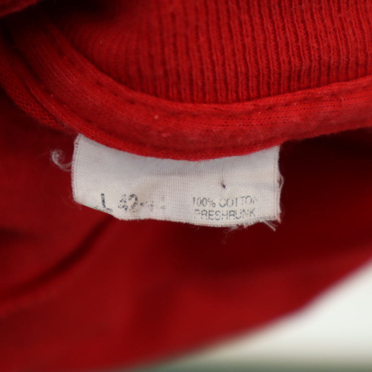 OLD オールド 90s 半袖 Tシャツ L レッド シングルステッチ ポケT 無地 メンズ