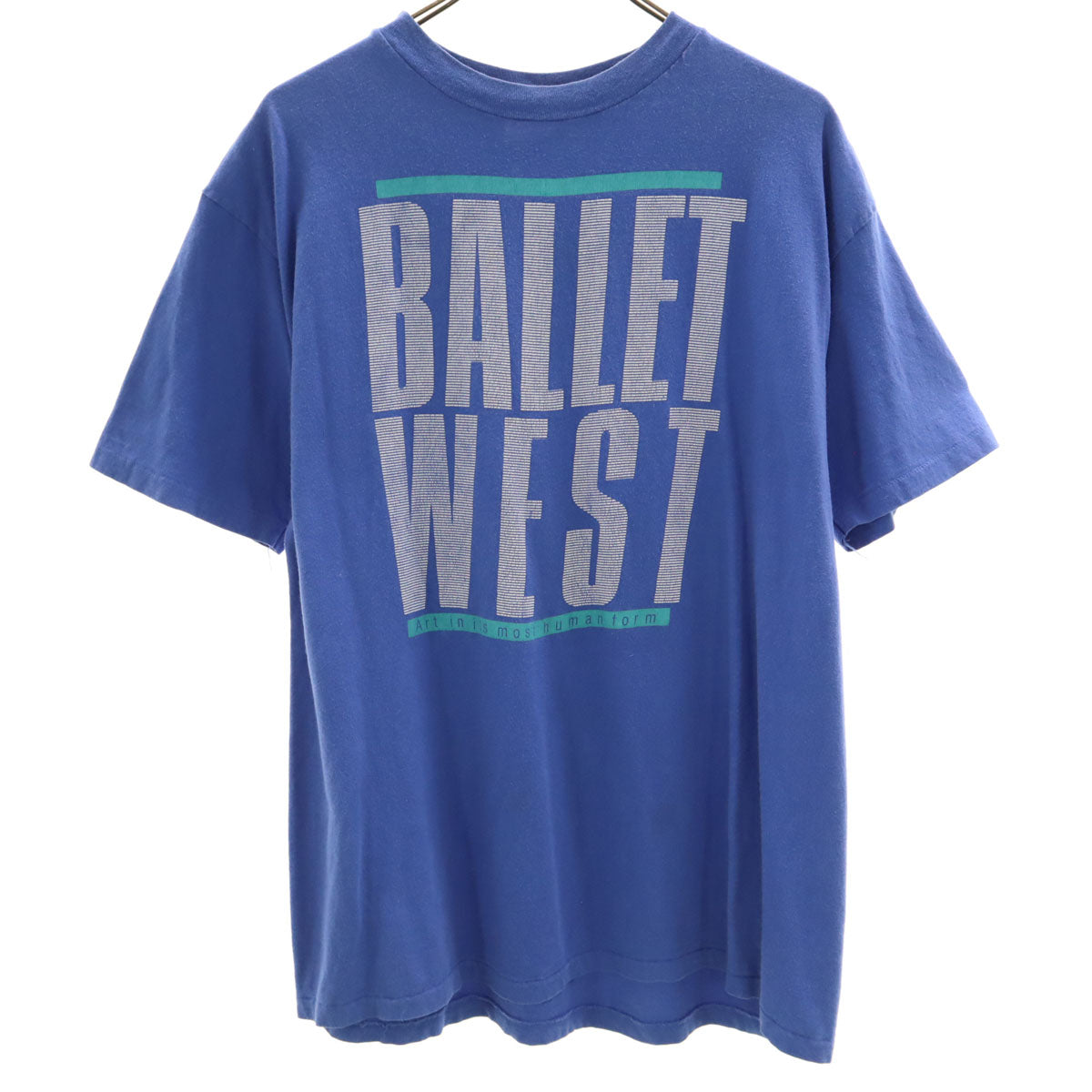 Hanes ヘインズ 80s 90s USA製 オールド 半袖 Tシャツ XL ブルー シングルステッチ メンズ