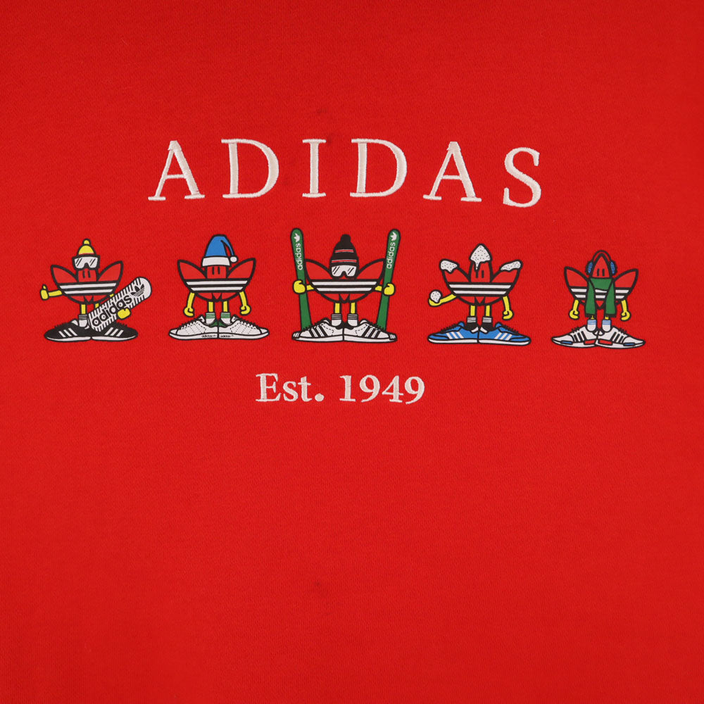 adidas Originals アディダスオリジナルス 長袖 スウェットパーカー M レッド 裏起毛 メンズ