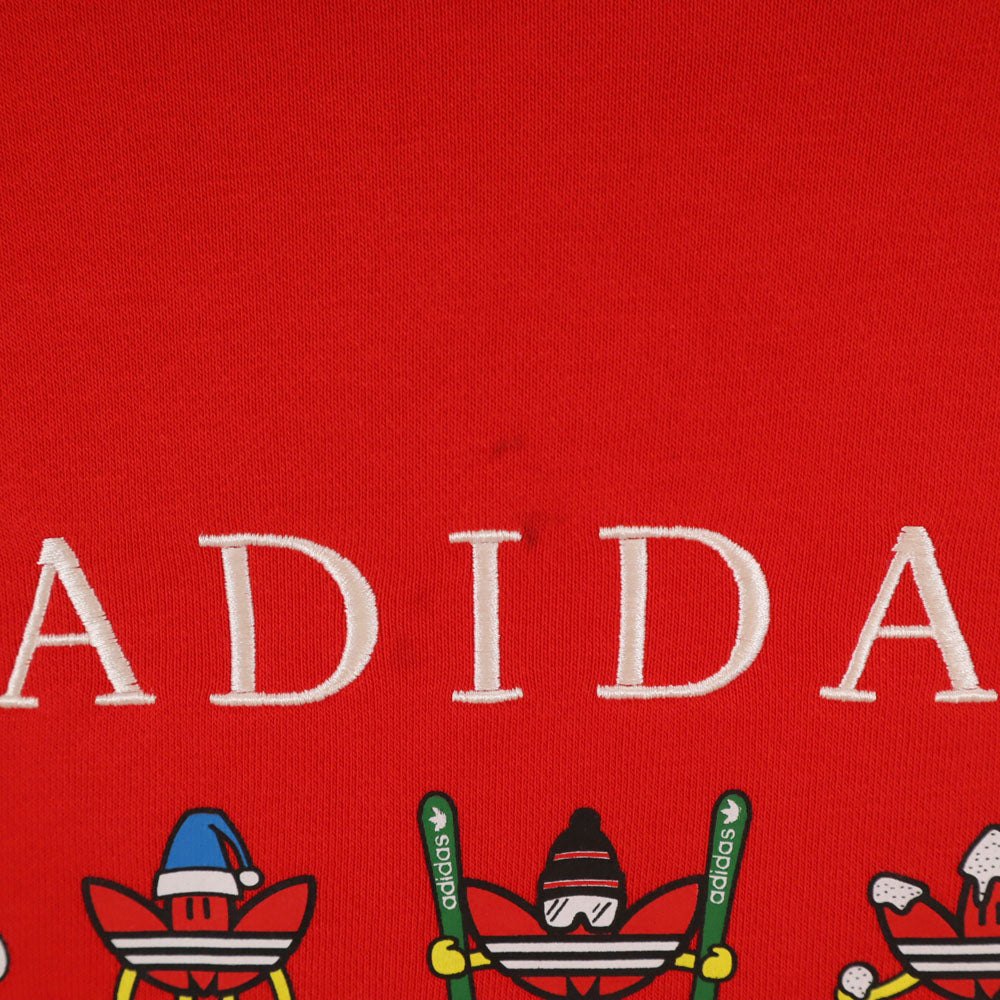 adidas Originals アディダスオリジナルス 長袖 スウェットパーカー M レッド 裏起毛 メンズ