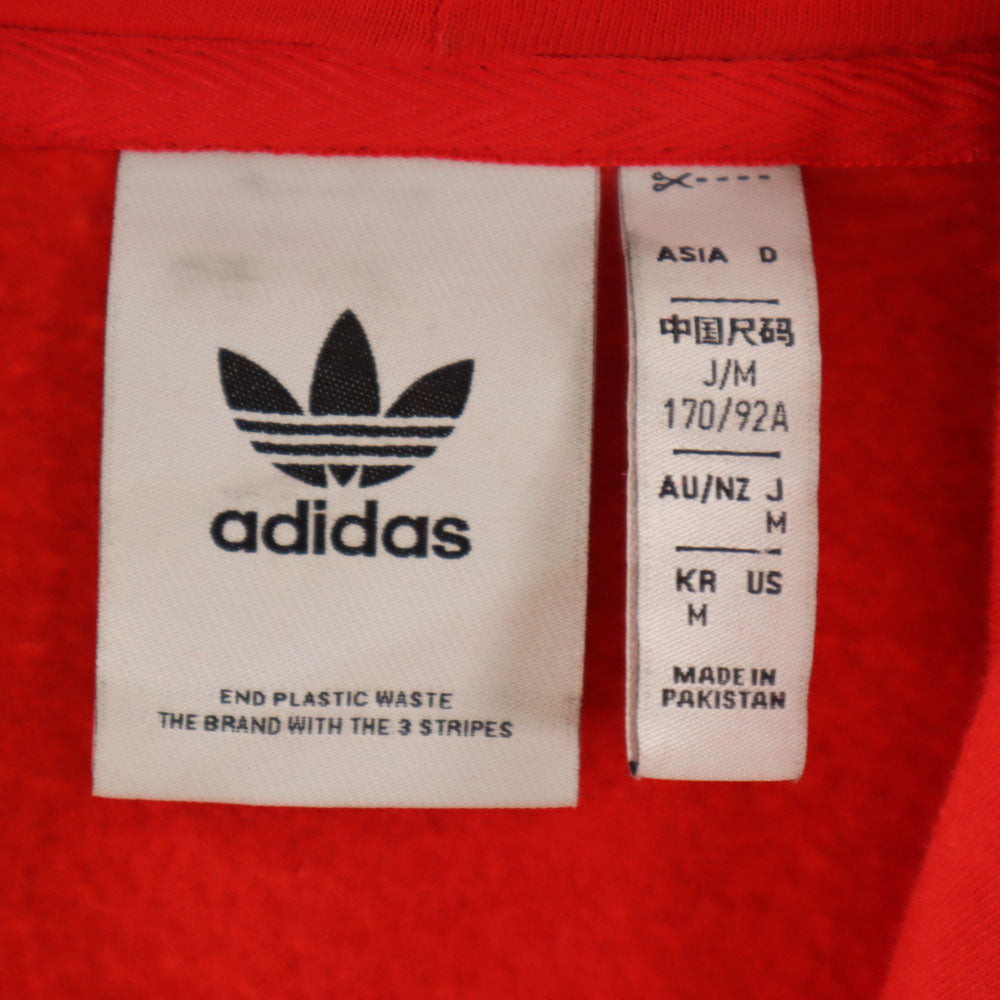 adidas Originals アディダスオリジナルス 長袖 スウェットパーカー M レッド 裏起毛 メンズ