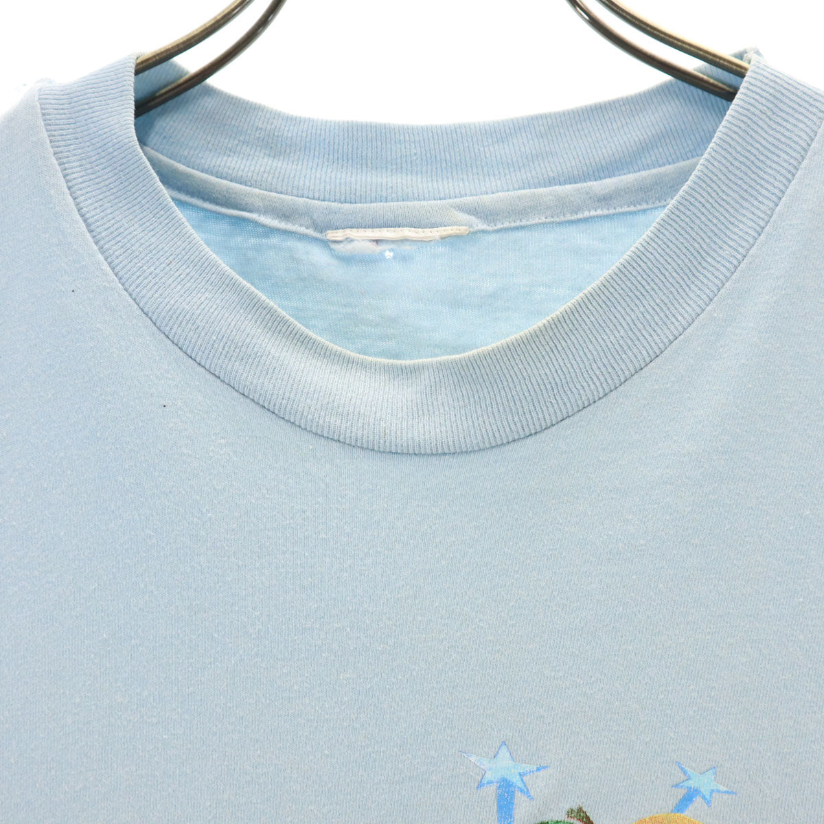 PLANET HOLLYWOOD 半袖 Tシャツ 水色 シングルステッチ メンズ