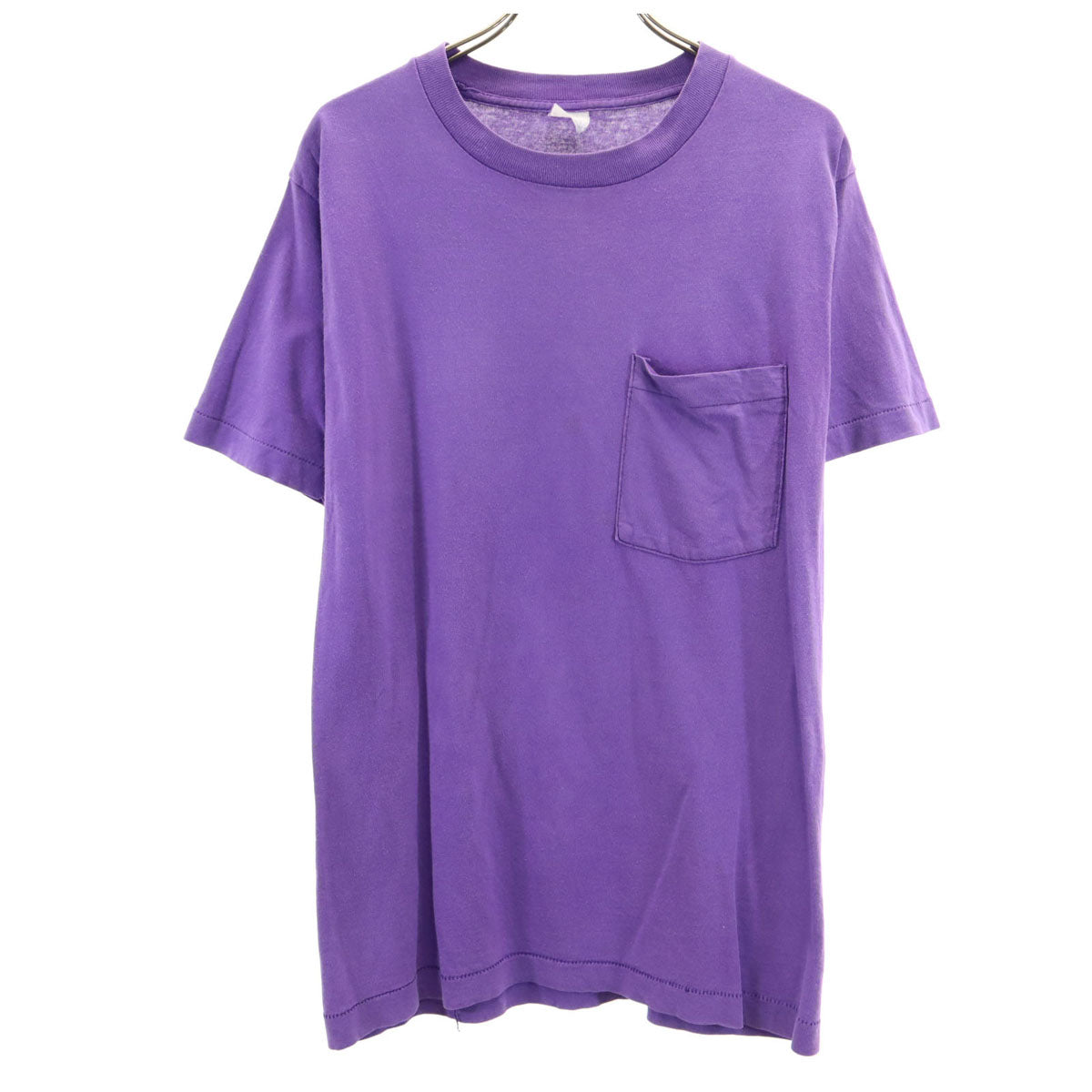 BVD 90s オールド 半袖 Tシャツ M パープル シングルステッチ ポケT 無地 メンズ