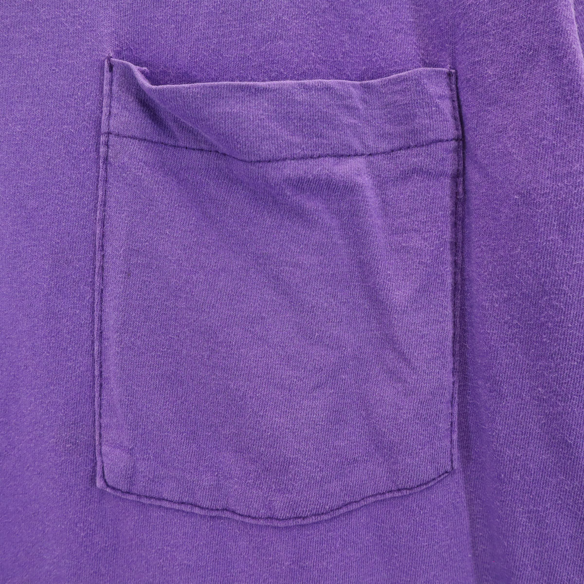 BVD 90s オールド 半袖 Tシャツ M パープル シングルステッチ ポケT 無地 メンズ