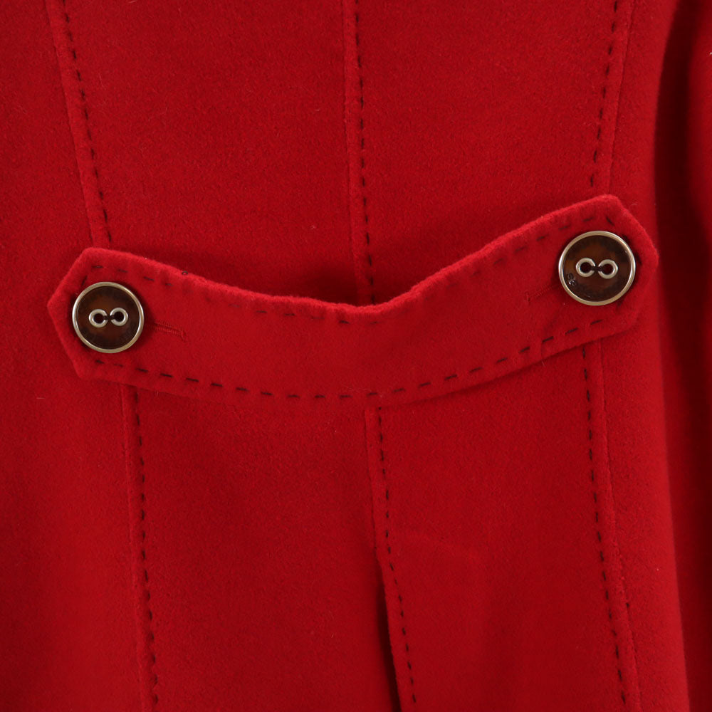 クレージュ ウールコート 38 レッド courreges レディース