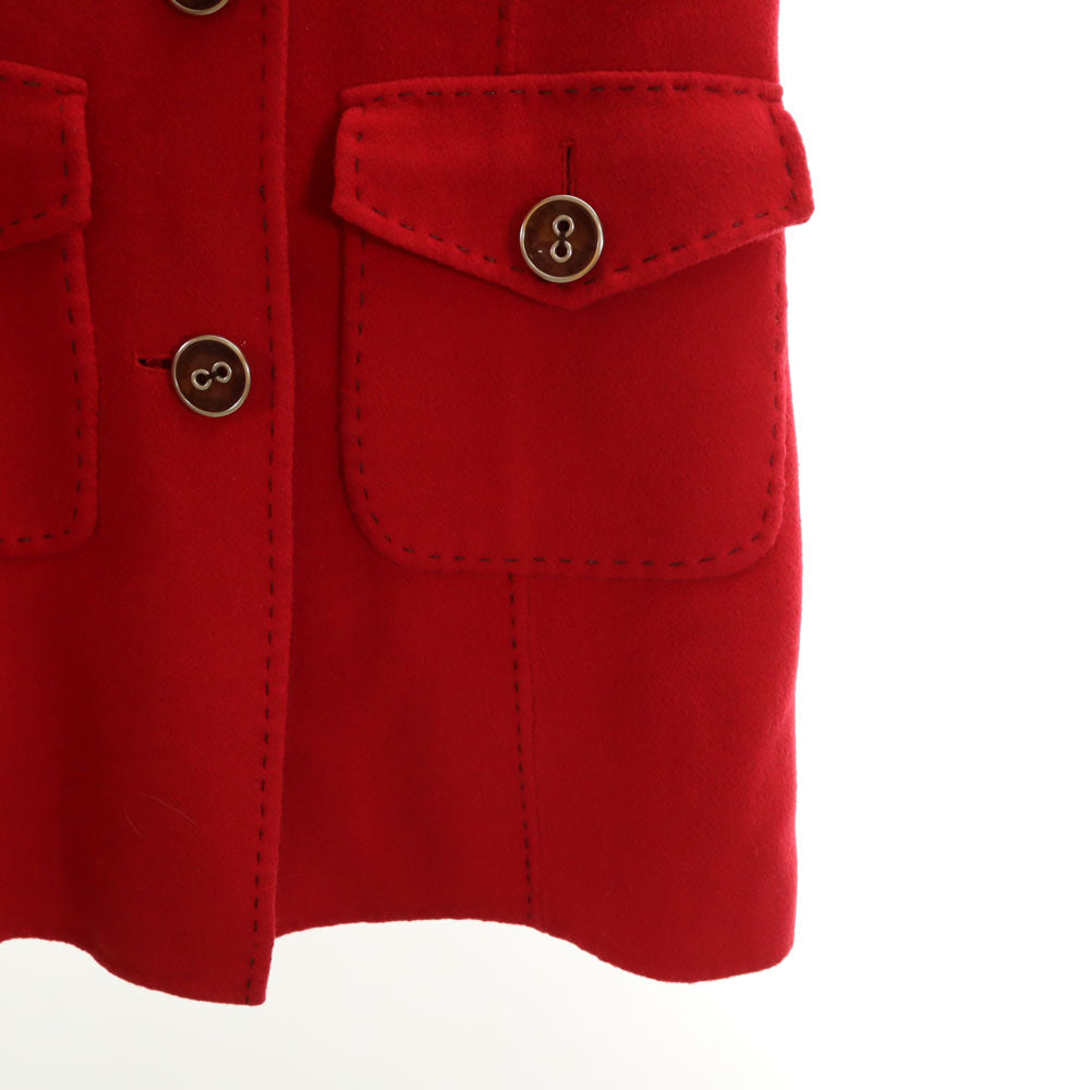 クレージュ ウールコート 38 レッド courreges レディース