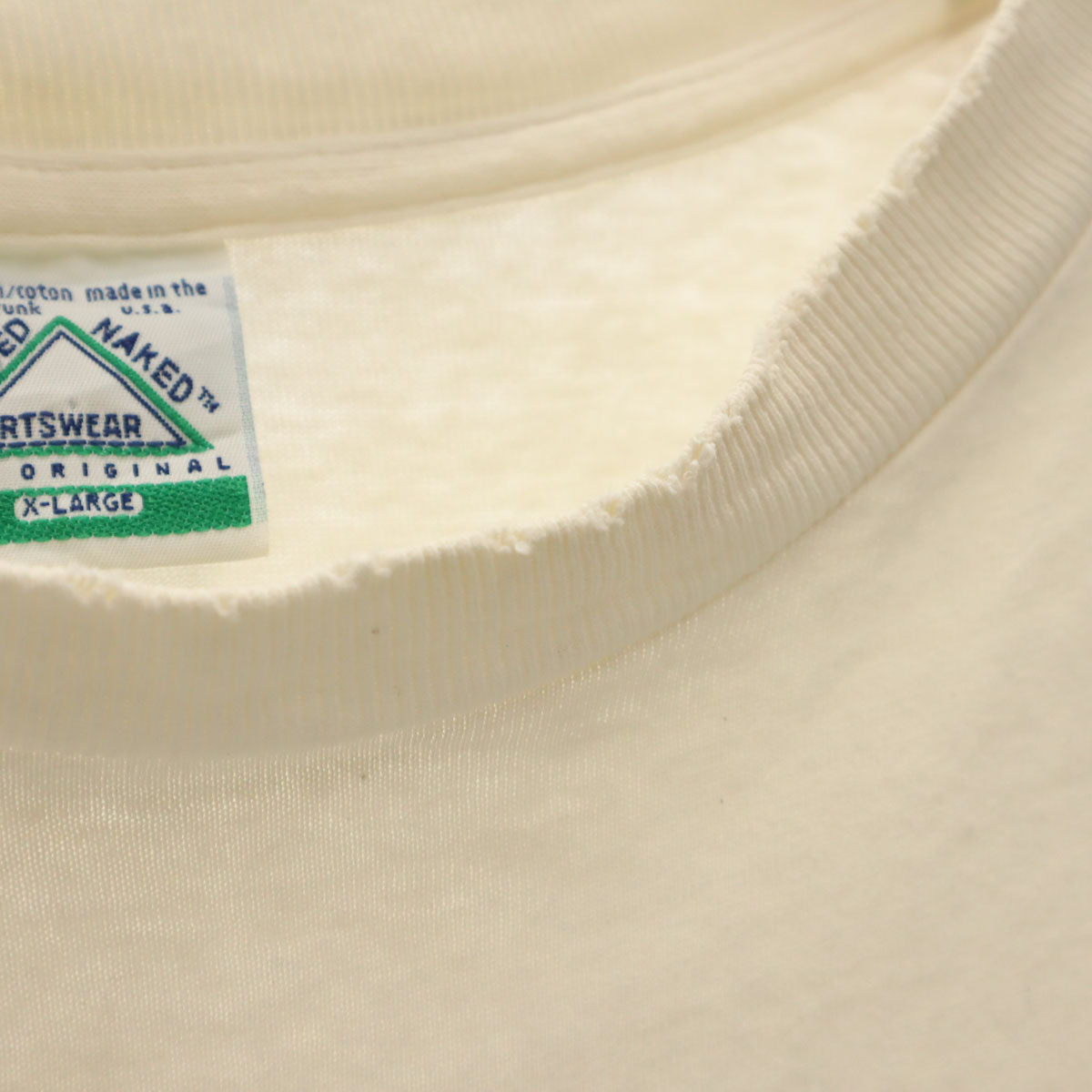 COED NAKED 90s USA製 オールド バックプリント スノーモービル 半袖 Tシャツ XL ホワイト シングルステッチ メンズ