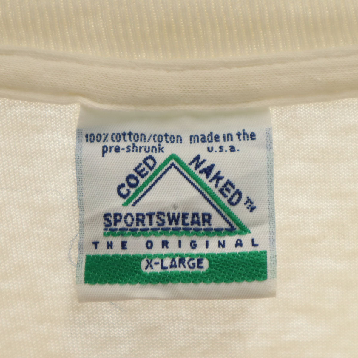 COED NAKED 90s USA製 オールド バックプリント スノーモービル 半袖 Tシャツ XL ホワイト シングルステッチ メンズ