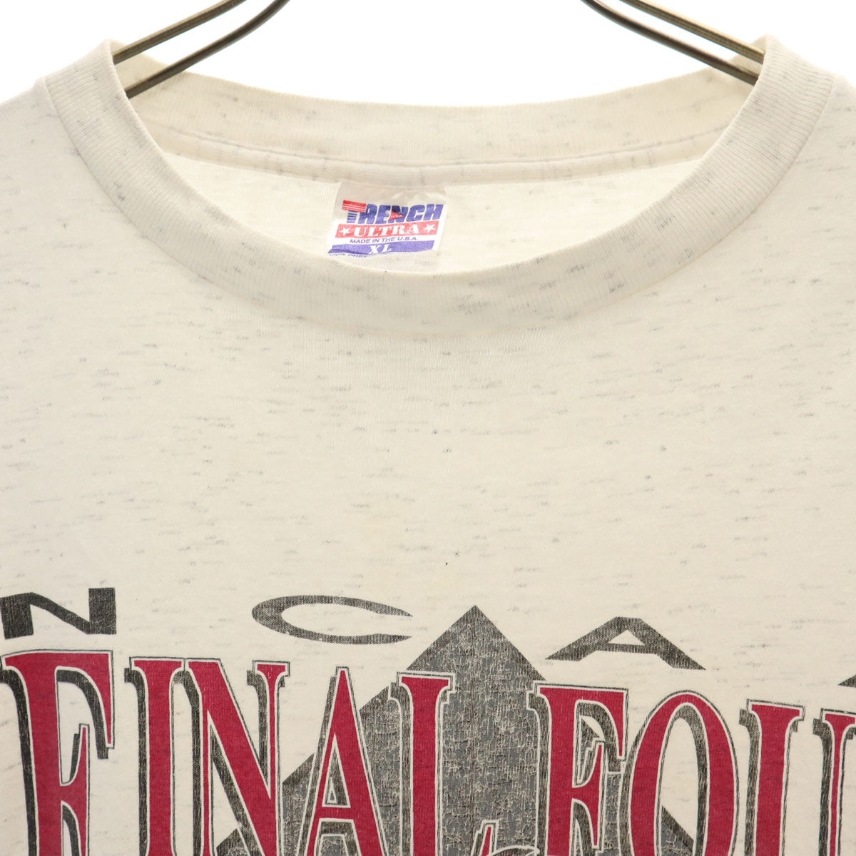 TRENCH トレンチ 90s USA製 オールド NCAA アーカンソー・レイザーバックス 半袖 Tシャツ XL グレー シングルステッチ バスケットボール メンズ