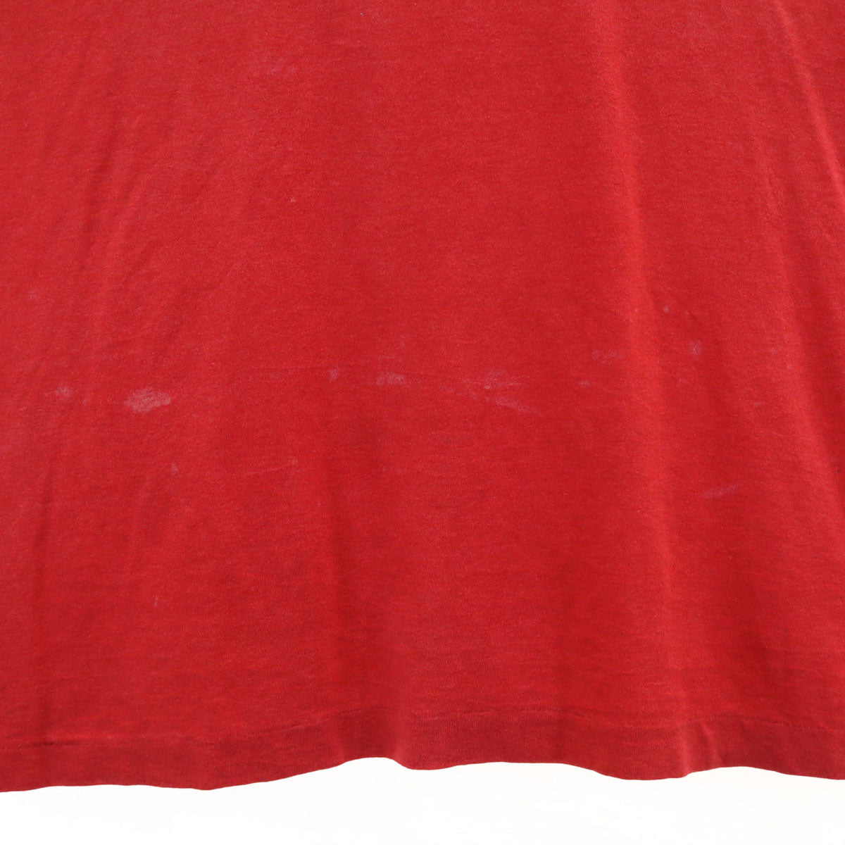90s オールド 企業モノ バックプリント 半袖 Tシャツ レッド シングルステッチ メンズ