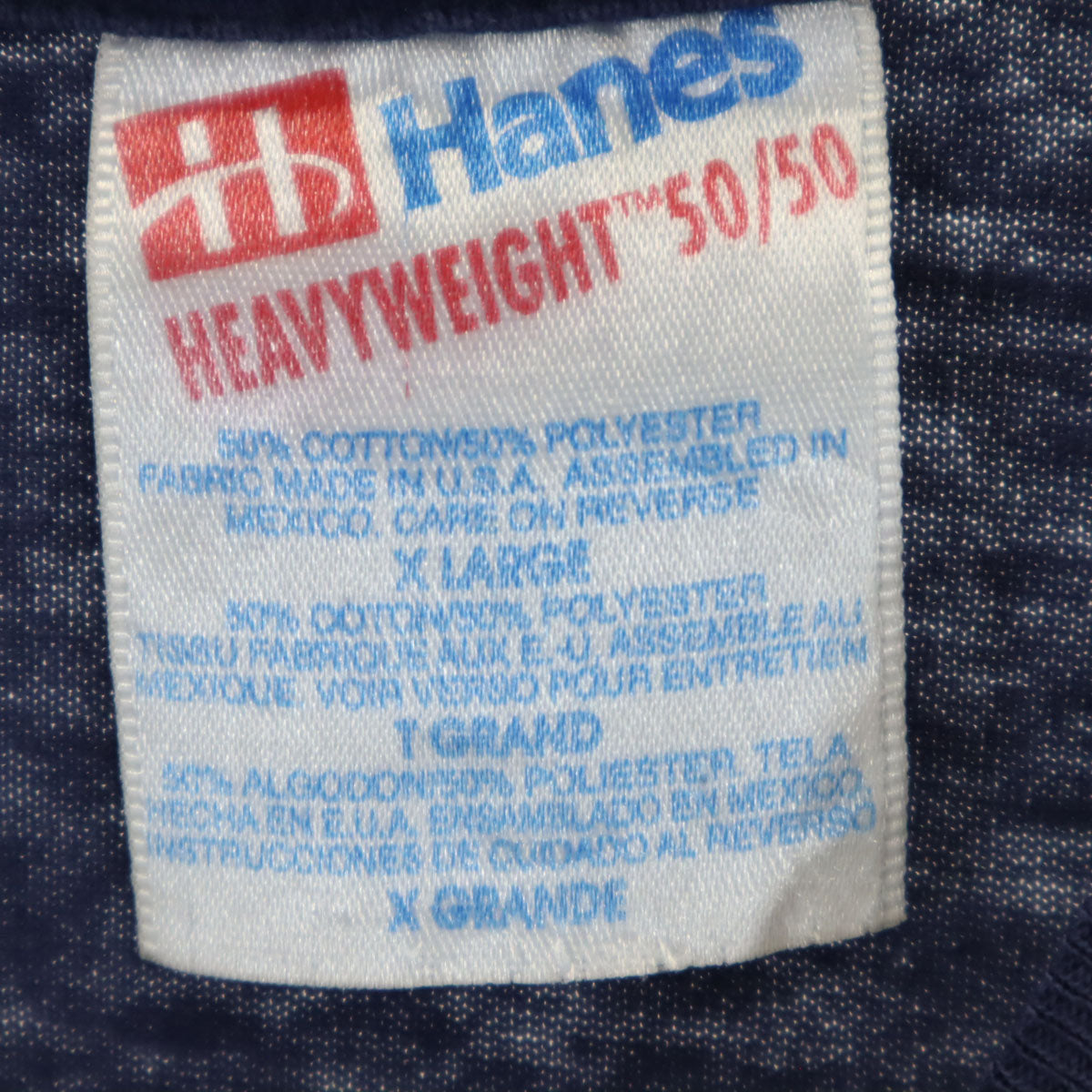 Hanes ヘインズ 90s オールド USA製 バックプリント 宇宙飛行士 半袖 Tシャツ XL ネイビー シングルステッチ メンズ