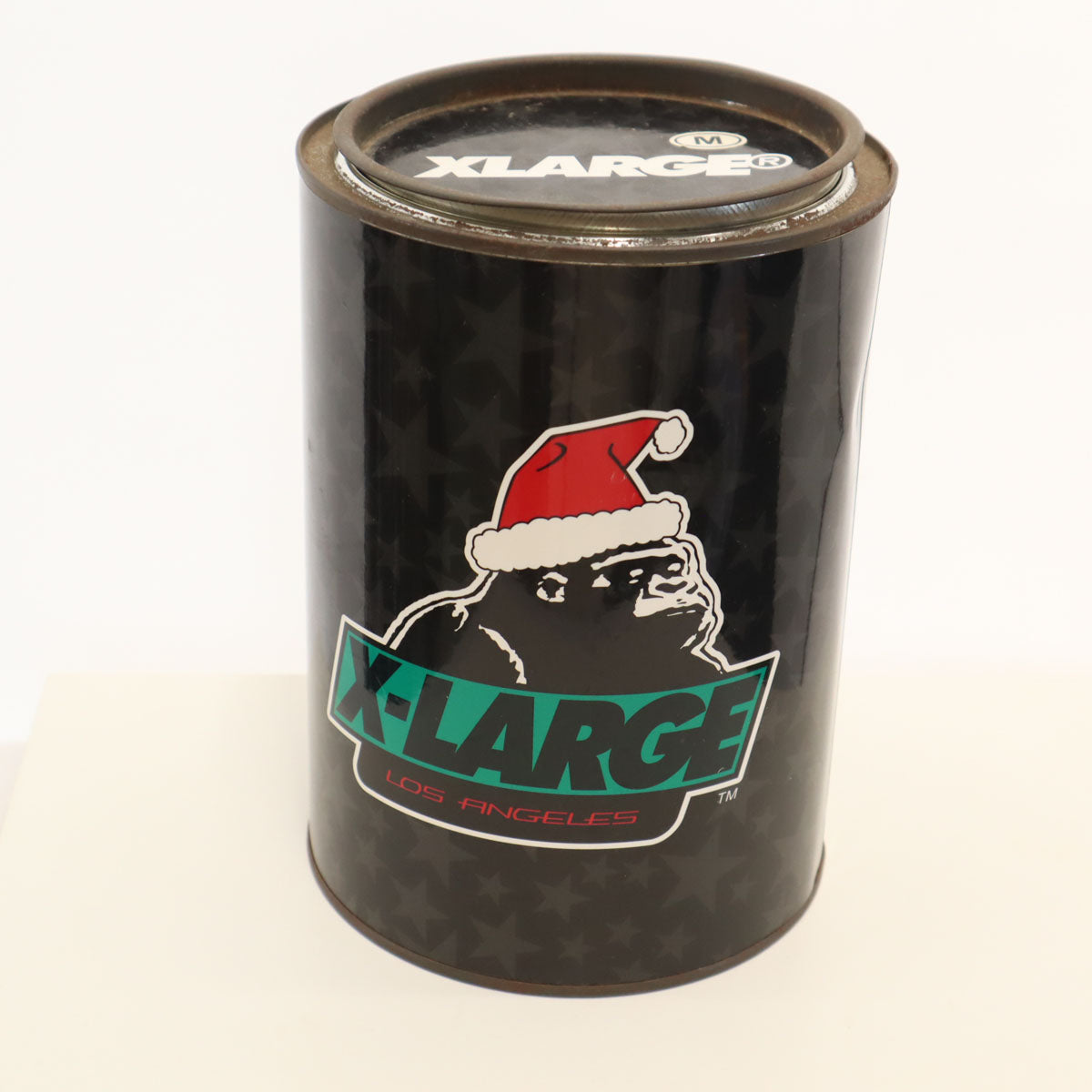 XLARGE エクストララージ 半袖 MERRY CHRISTMAS Tシャツ M ホワイト パッケージ缶付き メンズ