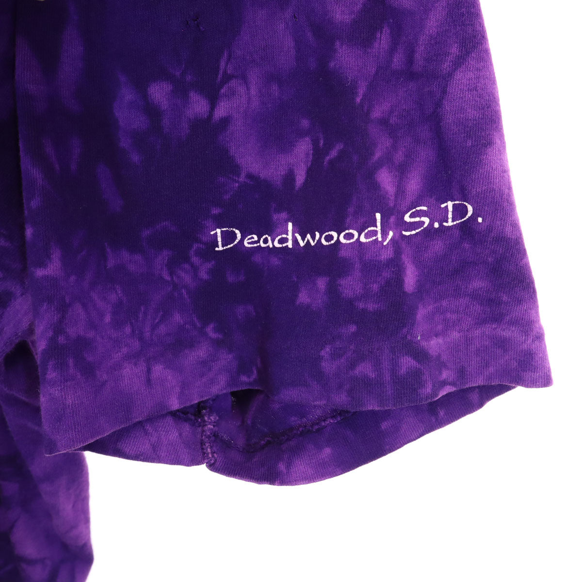 90s オールド ネイティブ プリント 半袖 Tシャツ パープル シングルステッチ タイダイ メンズ