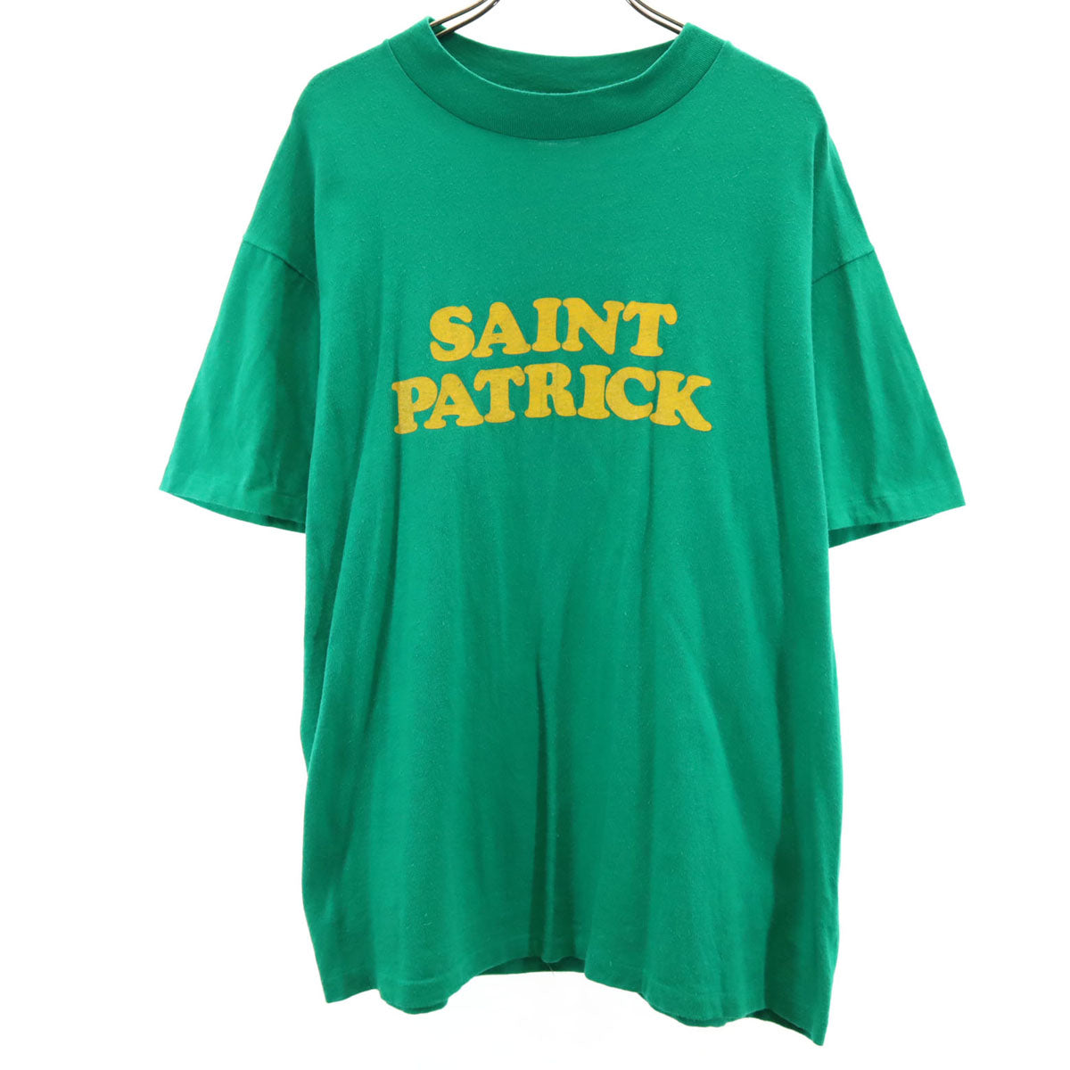 Hanes ヘインズ 90s USA製 オールド SAINT PATRICK 半袖 Tシャツ L グリーン シングルステッチ メンズ