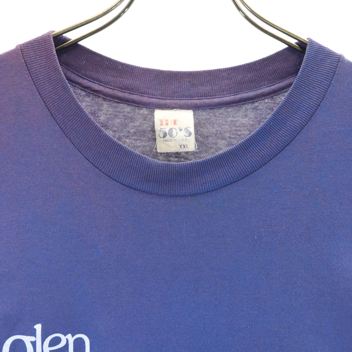THE 50’S 90s USA製 オールド glen DEWEESE SENATE 半袖 Tシャツ XXL 青紫 シングルステッチ ビッグサイズ メンズ