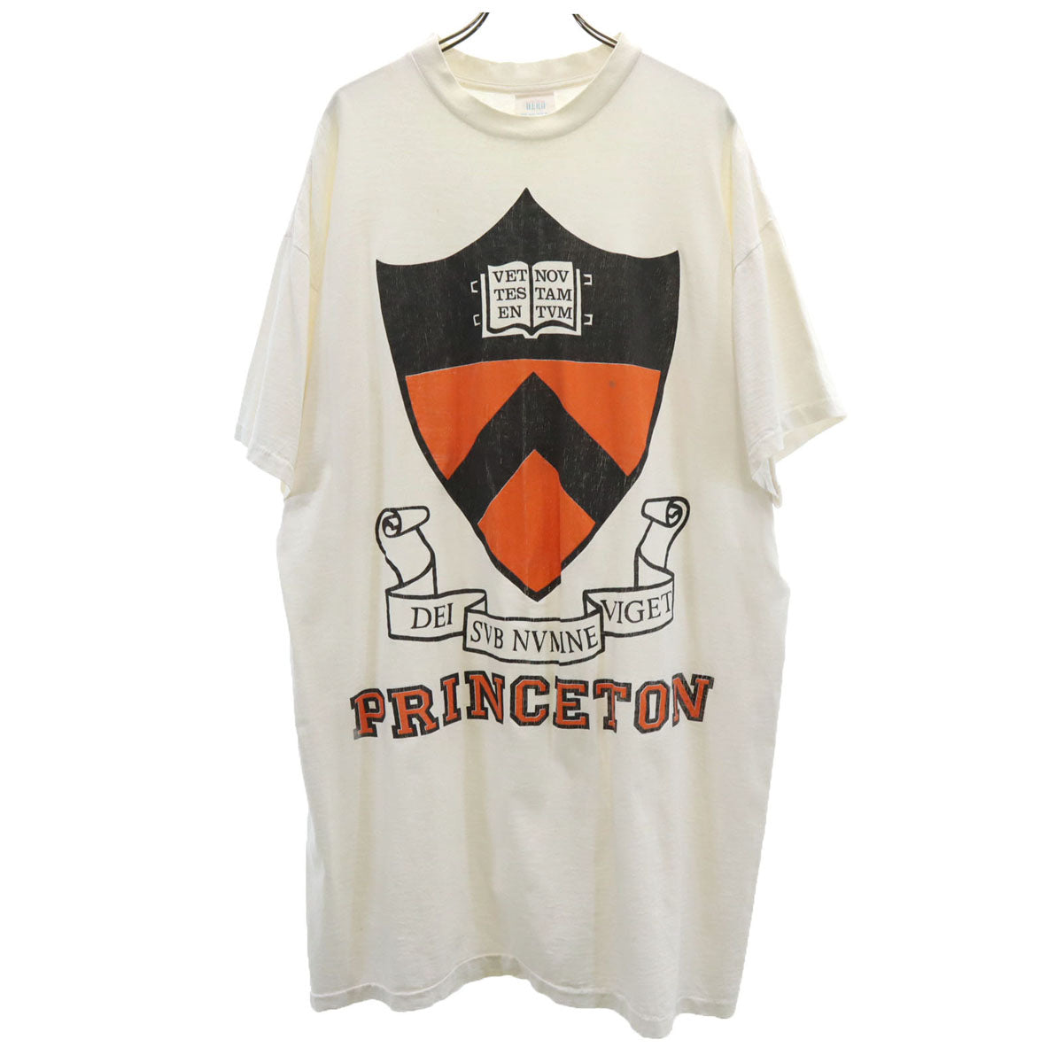 HERO 90s USA製 オールド 半袖 Tシャツ F 白 プリンストン大学 シングルステッチ メンズ