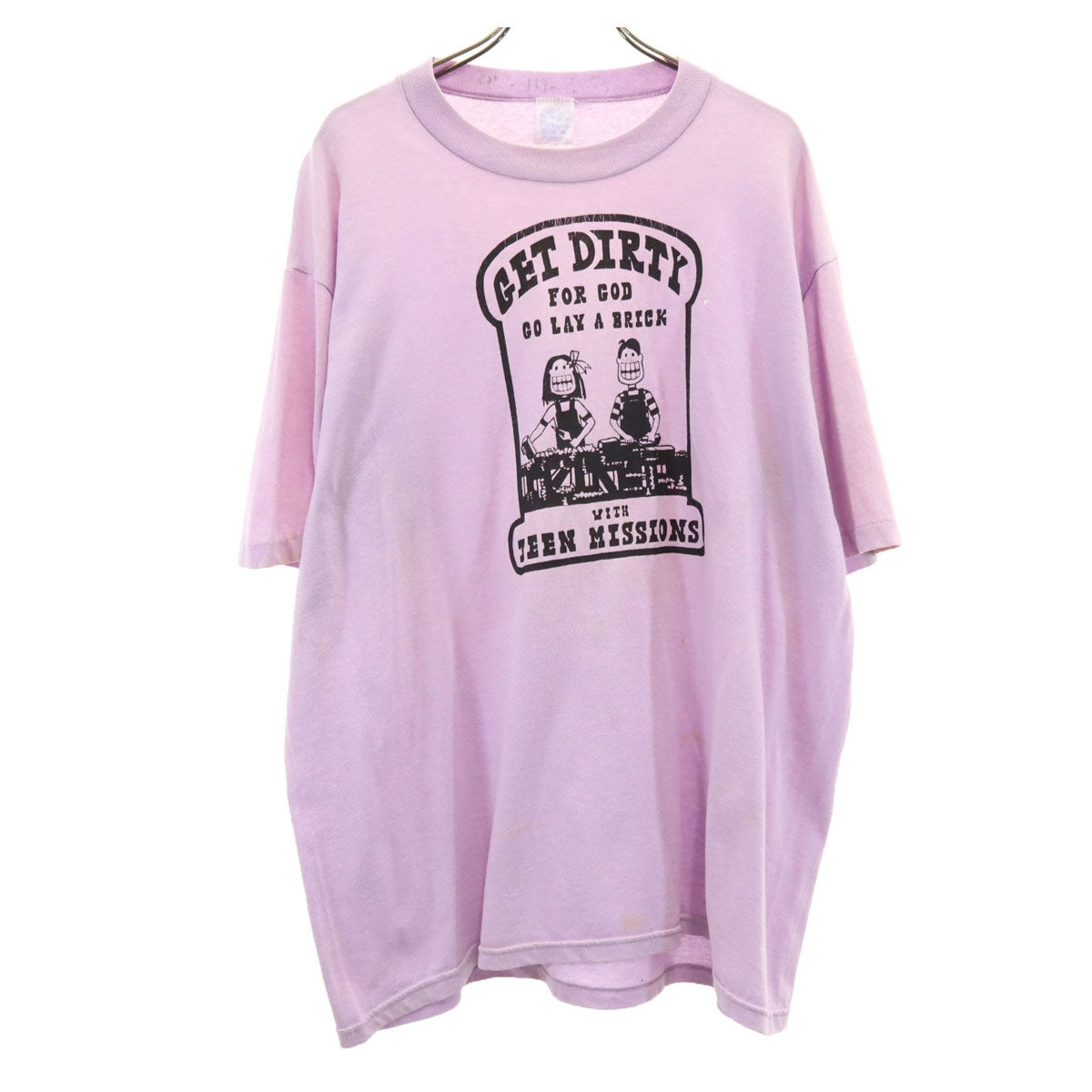 90s USA製 オールド 半袖 Tシャツ XL パープル系 メンズ