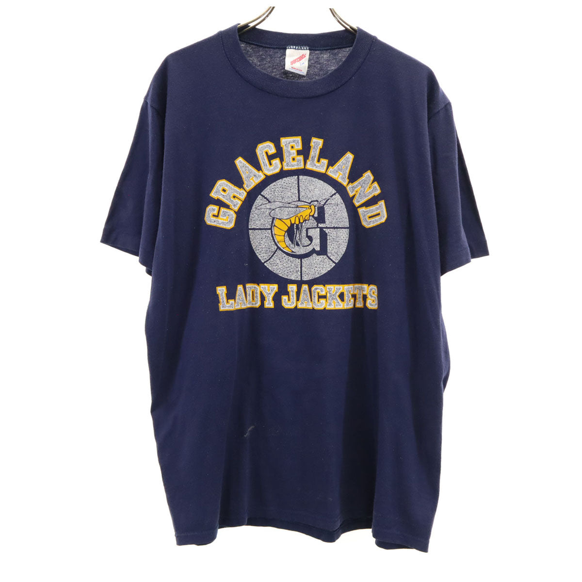 JERZEES ジャージーズ 80s USA製 ヴィンテージ 半袖 Tシャツ L ネイビー メンズ