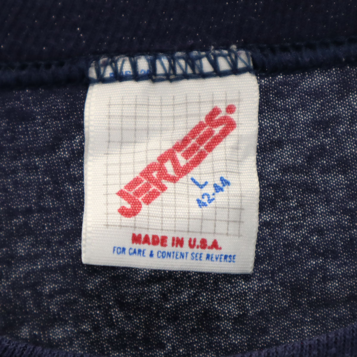 JERZEES ジャージーズ 80s USA製 ヴィンテージ 半袖 Tシャツ L ネイビー メンズ
