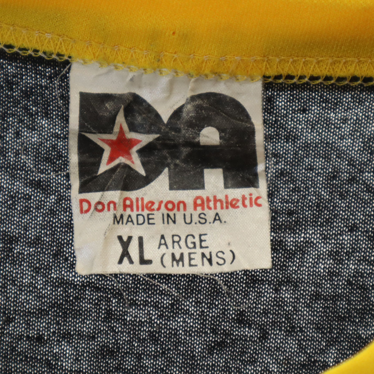 Don Alleson Athletic 80s 90s USA製 オールド 半袖 Vネック Tシャツ XL 黒 メンズ