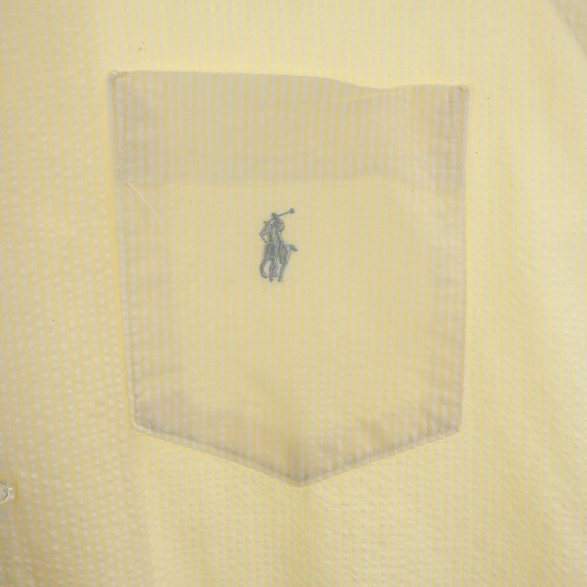 Polo by Ralph Lauren ポロバイラルフローレン 80s ヴィンテージ 緑タグ ボーイズ 半袖 オープンカラーシャツ 16 イエロー シアサッカー キッズ